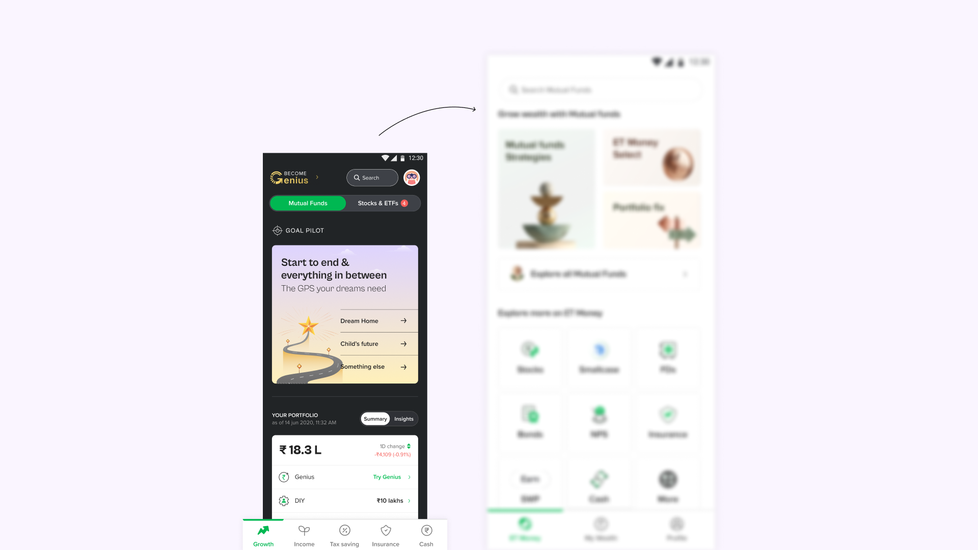 ET Money Navigation Redesign